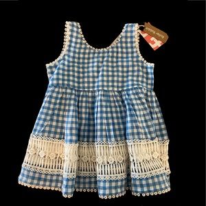 NWT Roller Rabbit Girls Size 4 top. Gingham Avis Top retails $65.